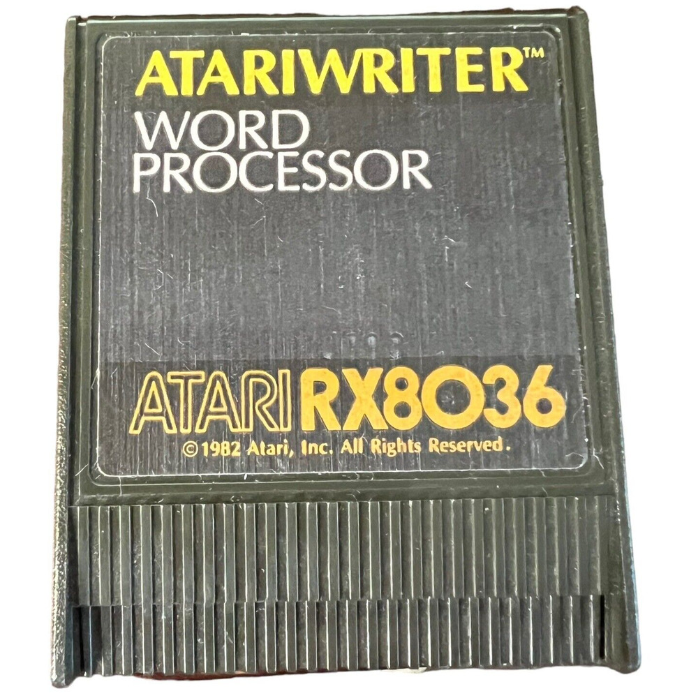 Vintage 1982 ATARIWRITER Word Processor RX8036 Cartridge Untested